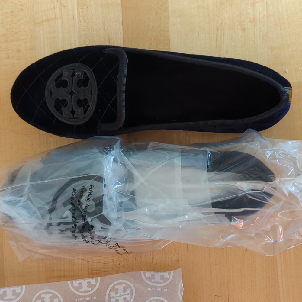 Tory Burch  Navy/Black  Quilted Billy Slppers